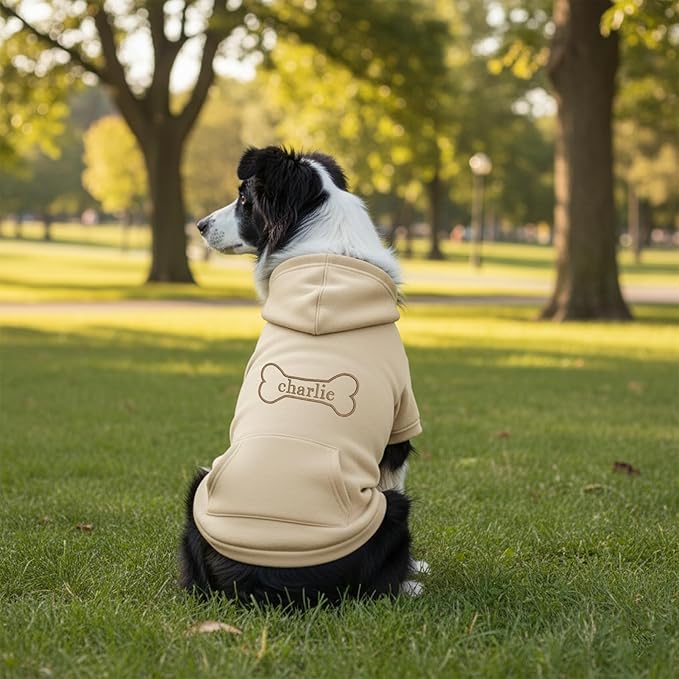 Personalized Dog Hoodie, Custom Embroidered Name Pet Hoodie, Warm Winter Outfit for Dogs, Pet Clothes, Gift for Dog Lovers 6