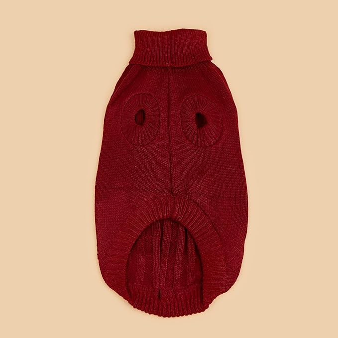 Dog Sweater for Small Medium Large Dogs - Warm Winter Turtleneck Knit Dog Sweaters Soft Pet Cat Clothes Christmas Coat Indoor Outdoor Use for Puppy Kitten Male Female Girl Boy Pets