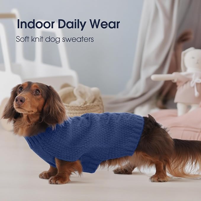 IECOii Big Dog Sweater - XXXL Dog Sweaters for Extra Large Dogs - Warm Winter & Fall Coat - Blue-4XL