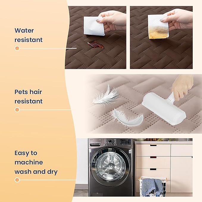 gogobunny 100% Double Sided Waterproof Dog Blanket Soft Pet Bed Cover Reversible Protect Furniture Couch Sofa Car for Puppy Cat Kids (Dark Chocolate/Light Chocolate, 82x102 Inch (Pack of 1))