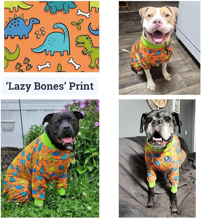 Pittie Clothing Pit Bull Dog Pajamas – Full Coverage Dog Onesie, Soft Pajama Outfit for Medium, Large, XL & XXL Breeds