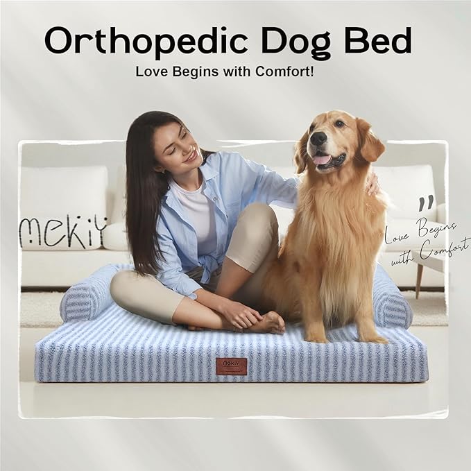 Dog Bed Medium Size Dog-Orthopedic Waterproof Bed for Dogs,Foam Couch Sofa with Washable Removable Cover & Non-Slip Bottom