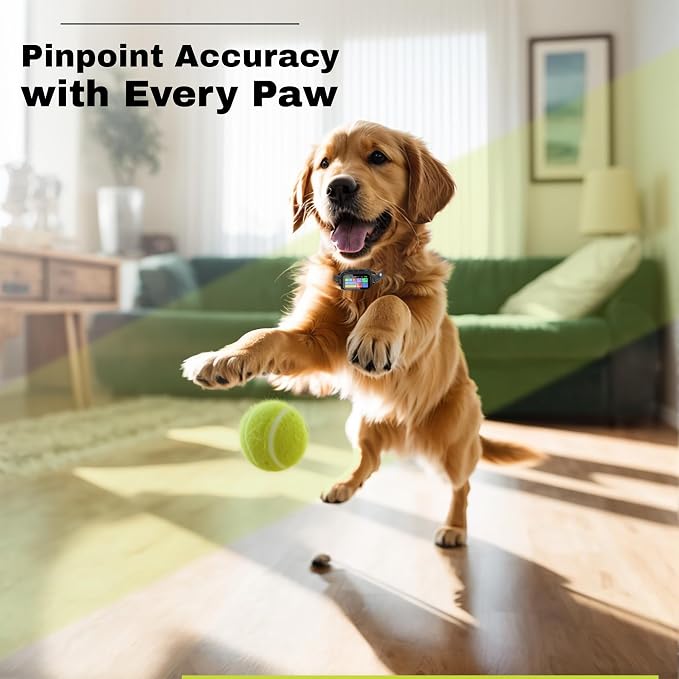 Customizable GPS Dog Collar Fence System, Waterproof LCD Collar & Safe Zone Radius up to 6998 ft – Wireless Dog Fence, Wireless Pet Collar & App-Controlled Dog Training Collar
