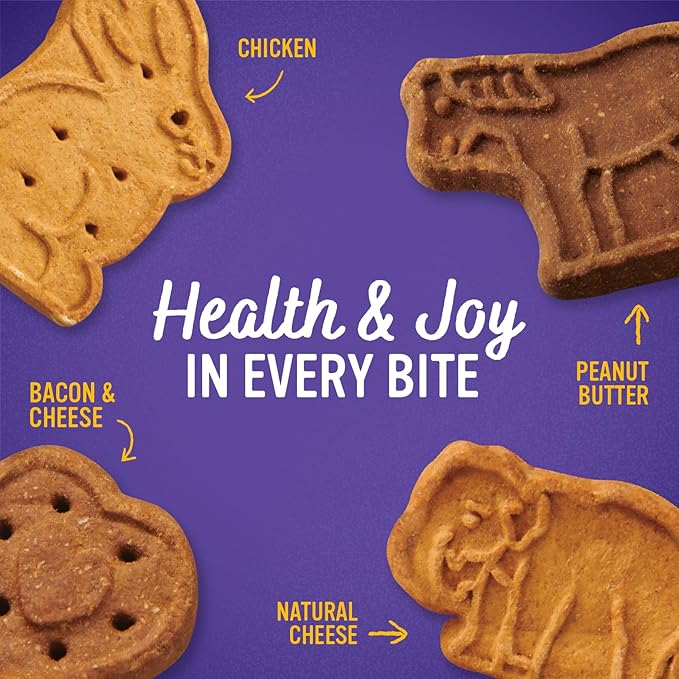 Blue Dog Bakery More Crunch Small Assorted Flavors, Dog Biscuits, Healthy Treats, All Natural, Bacon, Chicken, Cheese, Peanut Butter, 5 lb (Pack of 1)
