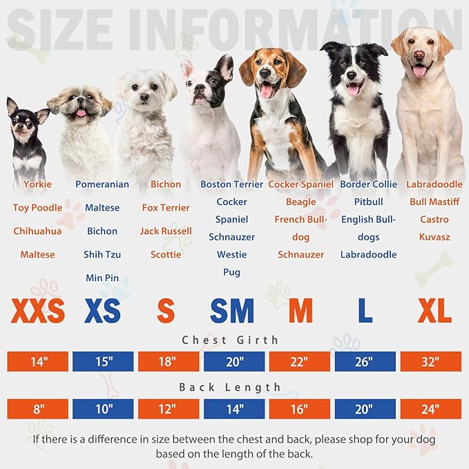 SCENEREAL Fleece Dog Pajamas for Small Medium Large Dogs, Warm Soft Puppy Jumpsuit, Adorable Bones Paw Print Pet Sweaters Clothes, Doggy Pjs Cat Coat for Boy Girl