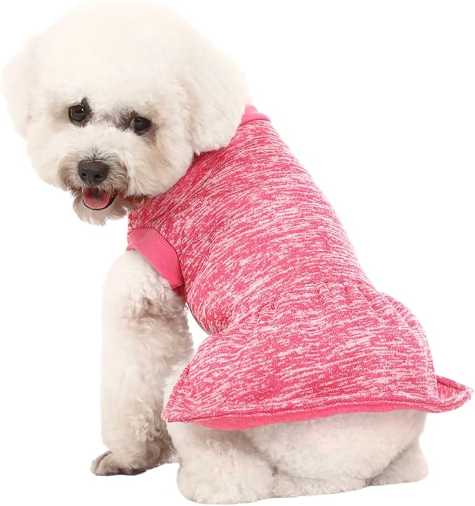 Dog Sweater, Dog Sweaters for Small Dogs, 2, 3 Pack Warm Soft Pet Clothes for Puppy, Medium Large Cat, Dogs Girl or Boy, Dog Shirt for Winter Christmas (Dress Pink+Purple+HotPink, X-Large)