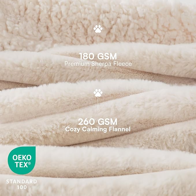 Luciphia Waterproof Dog Blanket for Small Puppy Ultra-Soft Calming Cut Pile Flannel Throw Durable & Warm Furniture Protection for Couch Car Pet Cat Blanket Machine Washable Soft White,S(40''x28'')