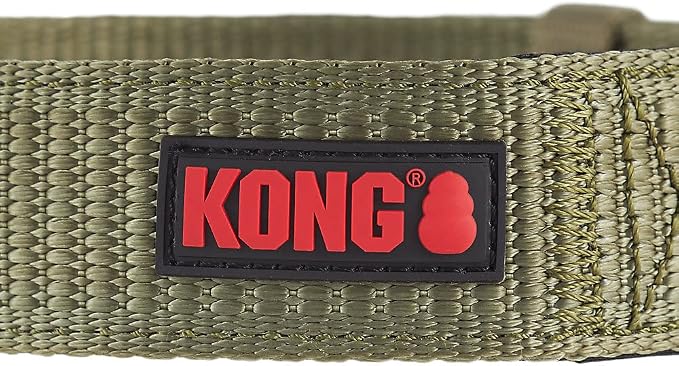 KONG Max HD Ultra Durable Neoprene Padded Dog Collar (Small, Green)