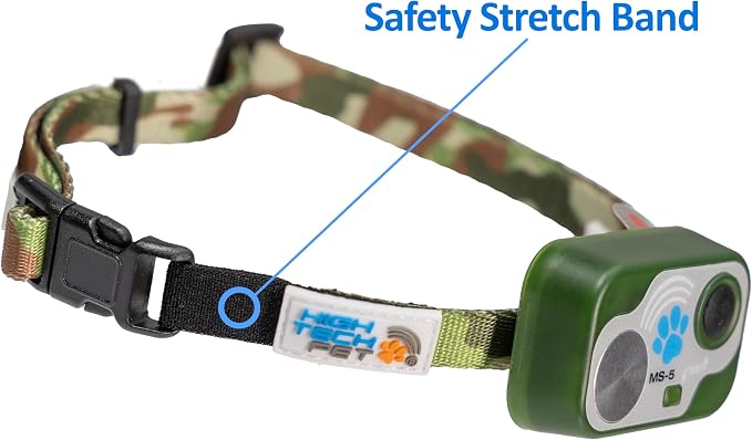 Genuine MS-5® Automatic Pet Door Collar for Cats. Engineered, Tested & Certified by High Tech Pet. Designer Series, Extra Power Output, Waterproof (Camo, Cat)