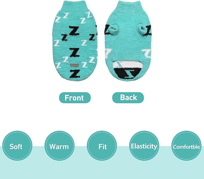 Dog Sweaters for Small Dogs Boy Girl Dog Pullover Sweater Cold Weather Cable Knitwear Thick Warm Outfits for Small Dogs (Turquoise-M)