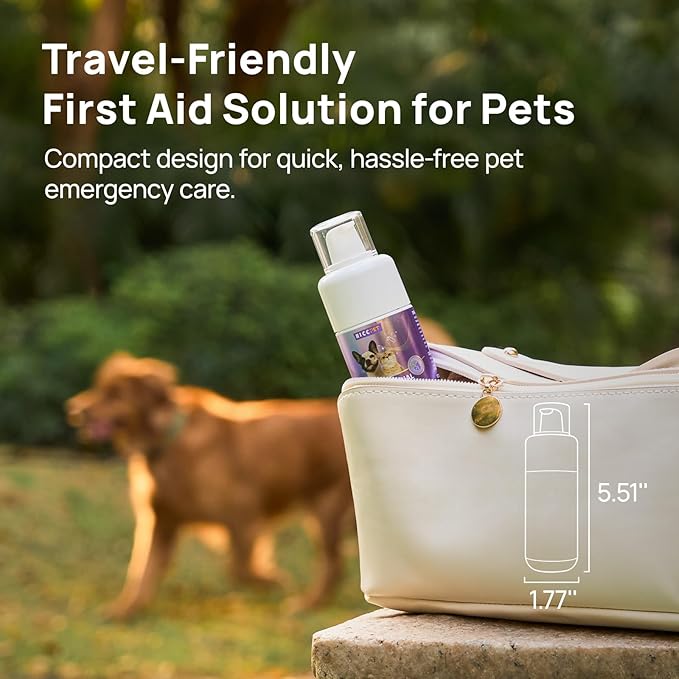 HICC PET Dog Wound Care Hydro Gel, Heals Wounds, Hot Spot Treatment for Dogs, Soothes Inflammation, Prevents Infection, Treats Bites, Scratches & Skin Ulcers, Cat Wound Care Solution, 3.4 Ounces