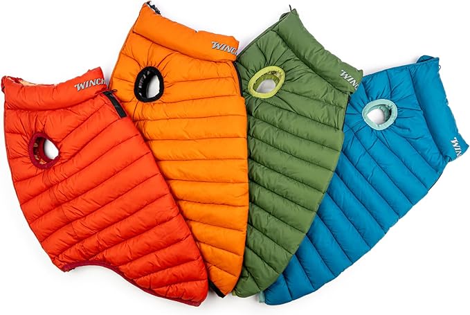 Winchester Pet Premium Reversible Dog Puffer Vest, Green, Large