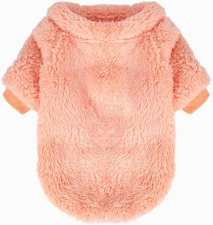 Dog Sweaters Clothes Coat for Small Dogs Boy or Girl Cat Puppy Coat Sweatshirts Soft Warm Fluffy Winter Jacket Apparels (Coral,Light Pink,Red, XX-Large)