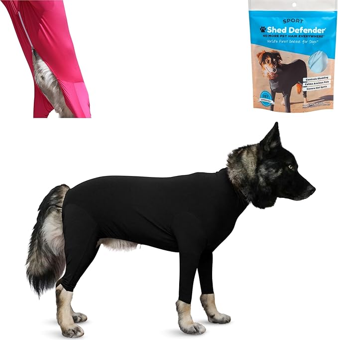 Shed Defender Sport Dog Onesie for Dog Shedding, Seen on Shark Tank, Lightweight Breathable, Bodysuit for Dogs, Pet Jumpsuit, Dog Body Suit, Shed Shirt, Full Body Shed Suit, Hot Spots, Vet Approved