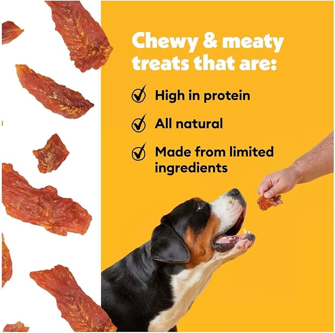 Wiggles & Wags Chicken Jerky Cuts Dog Treats, 4 lb Bag, with DN Essentials Bonus Waste Bag Dispenser & Roll