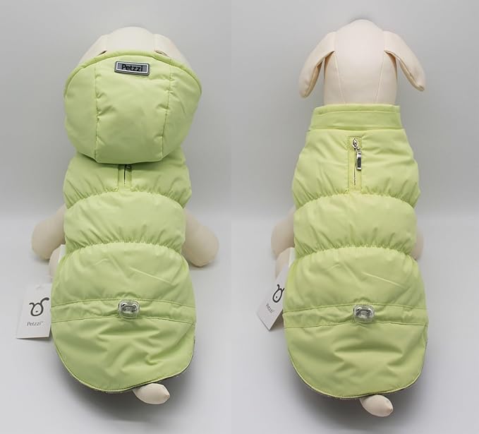 Warm Dog Coat Jacket with Detachable Hood Harness Hole Winter Coat Pet Clothes Dog Cold Weather Coats Cozy Snow Jacket Vest for Small Medium Large Dogs - Blake (Mint, X-Large)
