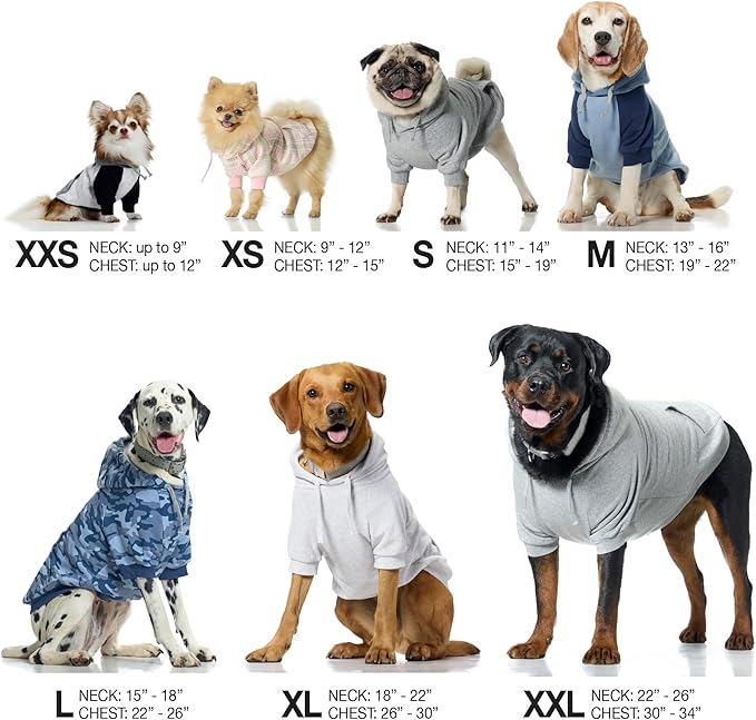 Rocky II - The Extra Comfy Hoodie, Organic Cotton and Recycled Poly Dog Hoodie Pet Coat Sweater for Small, Medium, Large Dogs, Navy Color Block, Small