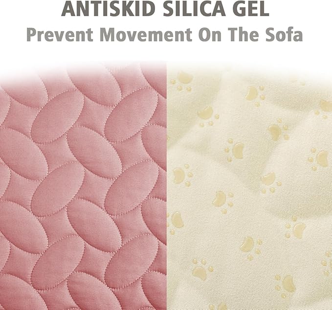 Ameritex Waterproof Pet Bed Cover Anti-Slip Dog Bed Blanket for Sofa and Furniture Waterproof New Pattern Design (Pink, 30x80 Inch (Pack of 1))