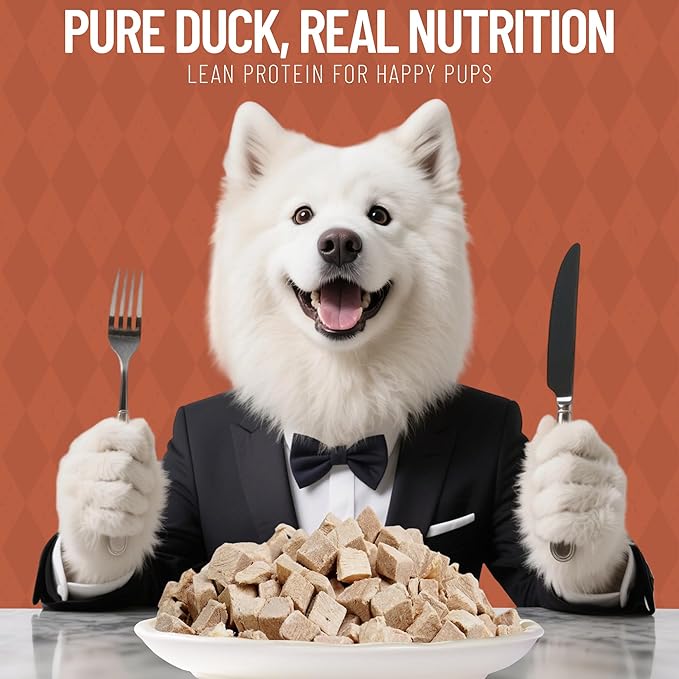Just Try 6.35 oz Freeze-Dried Duck Cubes for Dogs & Cats – Single-Ingredient Dog Treats&cat Treats, Grain-Free, High Protein, Low Fat, Supports Skin & Joint Health – Natural Training Treats