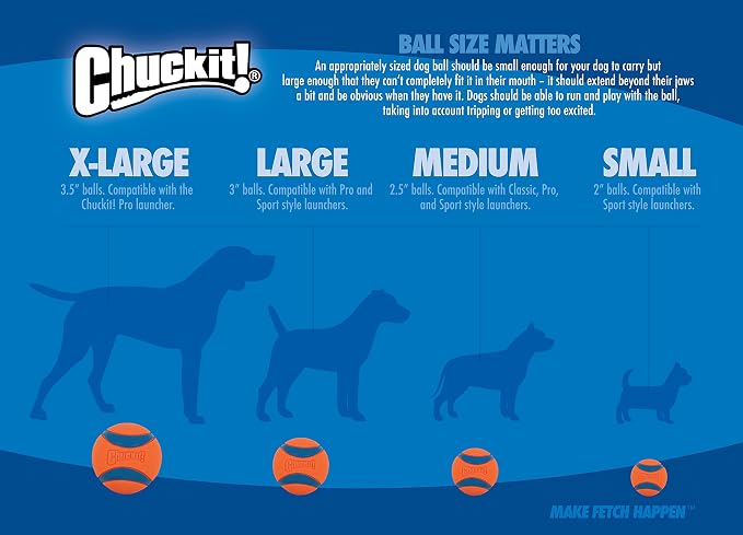 Chuckit! Amphibious Fetch Balls, Set of 3, Medium (Pack of 12)