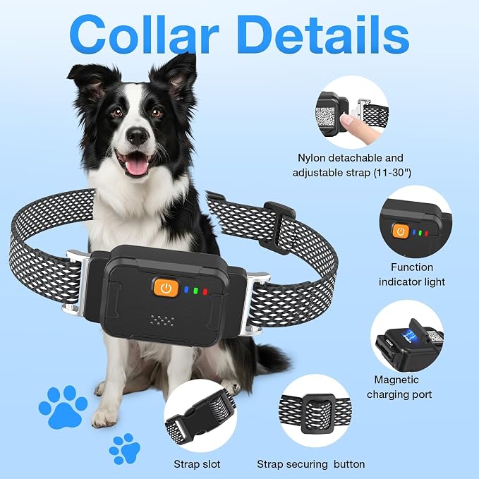 AOZOOM Electric Dog Fence,GPS Wireless Virtual Fence Dog Collar,Black | Smart GPS Dog Collar,GPS Pet Tracker with App-Supported,Adjustable IPX7 Water-Resistant Electric Fence Collar for Outdoor