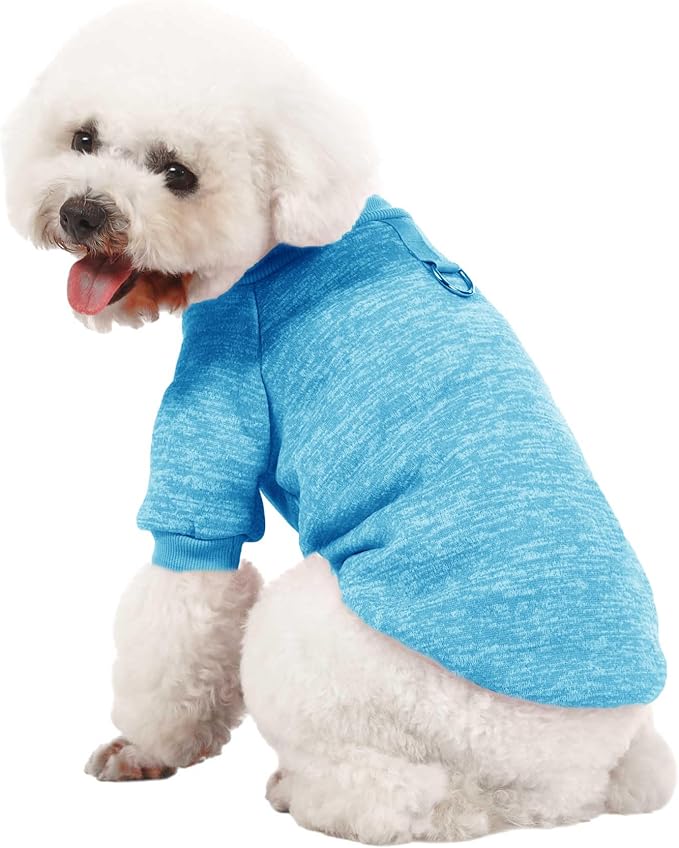 Dog Sweater, Sweaters for Small Dogs, 2, 3 Pack Warm Soft Pet Clothes for Puppy, Medium Large Cat, Dogs Girl or Boy, Dog Shirt for Winter Christmas (Buckle Grey+Navy+Blue, Small)