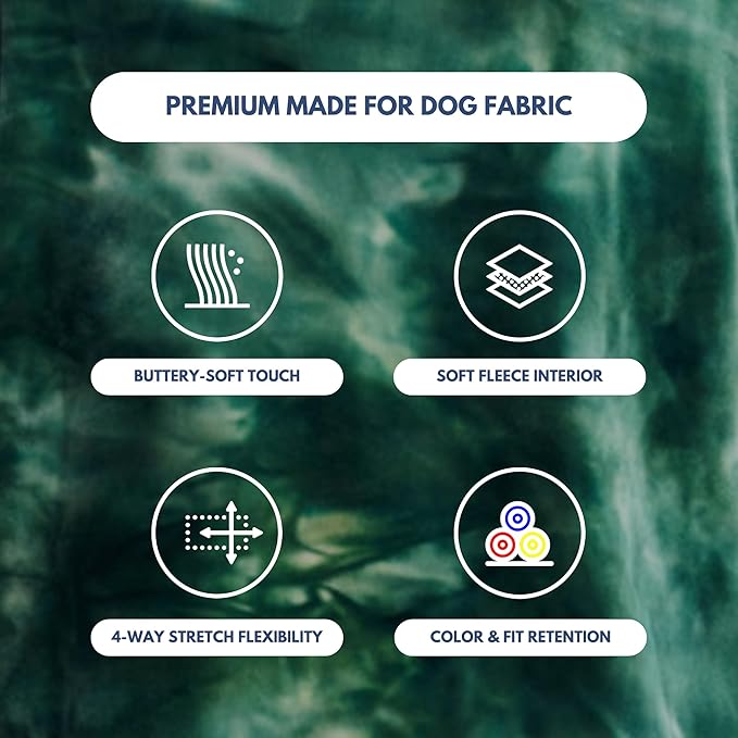 Spark Paws Dog Hoodie – Premium Dog Sweater for Small, Medium, and Large Dogs | Warm Outfits for French Bulldogs, Pitbull, Puppy, Winter Jacket Alternative - Green Skydye, L