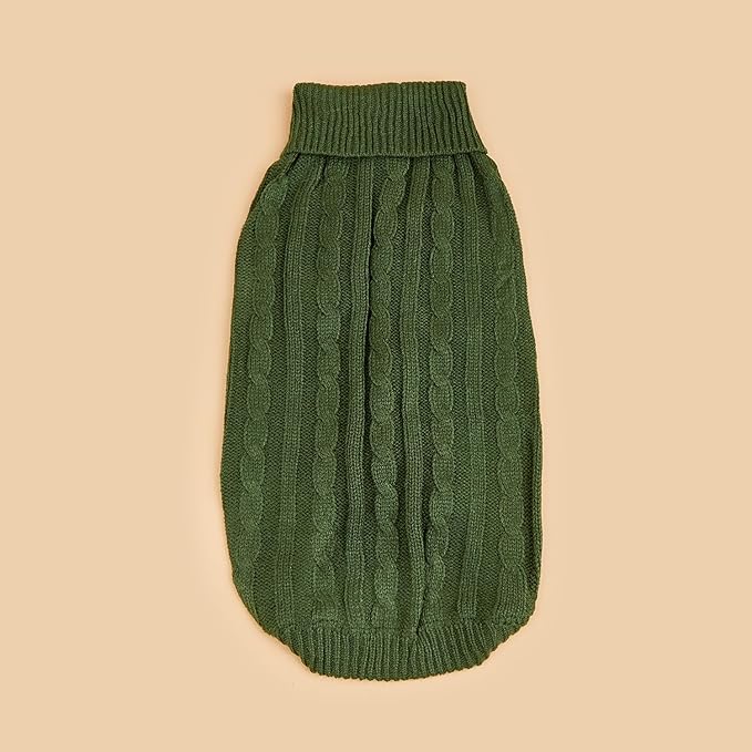 Dog Sweater for Small Medium Large Dogs - Warm Winter Turtleneck Knit Dog Sweaters Soft Pet Cat Clothes Christmas Coat Indoor Outdoor Use for Puppy Kitten Male Female Girl Boy Pets