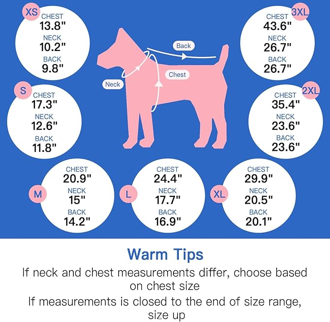 XL Winter Coat for Medium Dogs,Reflective Harness Built in | Turtleneck Dog Snowsuit with Sleeves for Snow Day Keep Warm,Outdoor Activities Water-Repellent & Windproof Jacket (Navy-Blue)