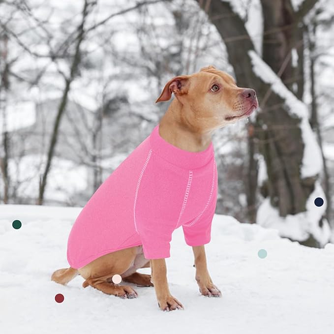 IECOii Great Dane Sweater,Pet Dog Sweater for Extra Large Size Dogs,Fleece Sweatshirt for Dogs Girl Boy,Warm Dog Winter Sweater for Big Dogs,Stretchy Dog Sweatshirt Dog Cold Weather Coats,Pink,5XL