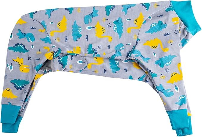 Dog Recovery Suit After Surgery Female Male, Medium Large Dog Neuter Shirt Cone Alternatives Prevent Licking Surgical Onesies (Dinosaur, 3XL)