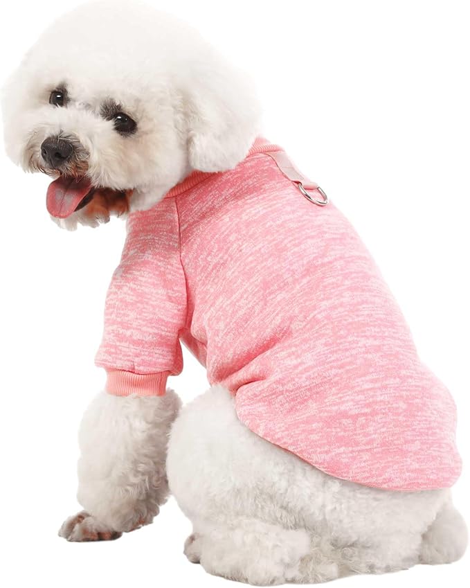 Dog Sweater, Dog Sweaters for Small Dogs, 2, 3 Pack Warm Soft Pet Clothes for Puppy, Medium Large Cat, Dogs Girl or Boy, Dog Shirt for Winter Christmas (Buckle Pink+Purple+HotPink, Small)