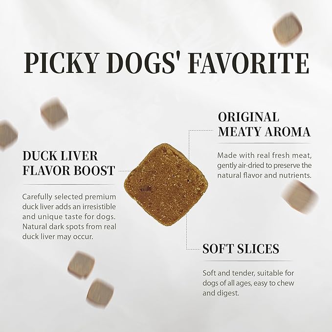 Herz Air-Dried Dog Food Venison & Duck Liver Recipe 2.2 lb, All-Natural, High-Protein, Grain-Free, Limited Ingredients, Complete & Balanced, Premium Canine Cuisine