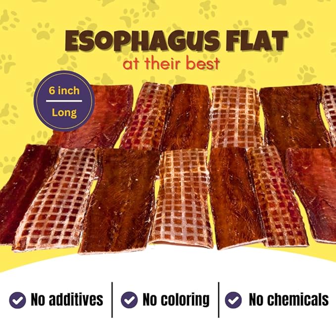 Woofley's - Esophagus Jerky (30 Count) - Gullet Sticks for Dogs - Safe, All-Natural Dog Chews - Promotes Dental Health