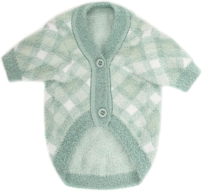 Dog Sweater, Sweaters for Small Dogs, Warm Soft Pet Clothes for Puppy, Medium Large Cat, Dogs Girl or Boy, Dog Shirt for Winter Christmas (Green, Small)
