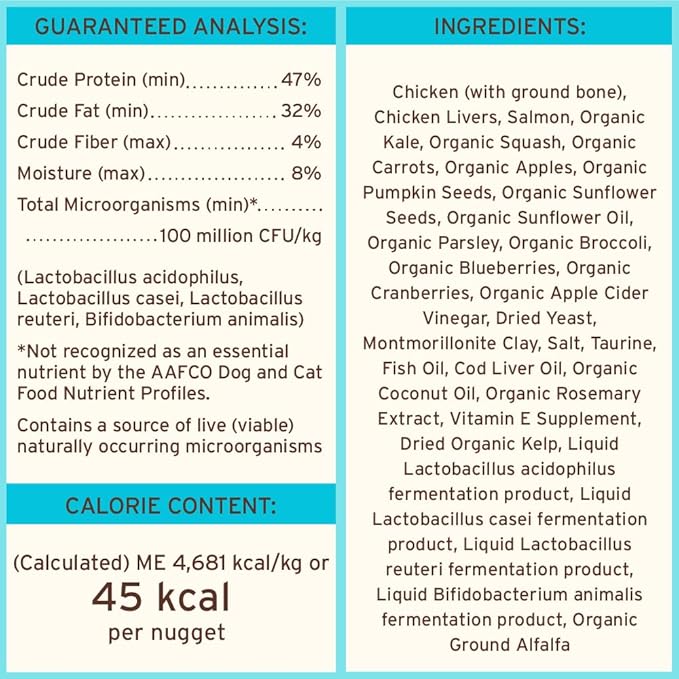 Primal Freeze Dried Raw Cat Food Nuggets Chicken & Salmon, Complete & Balanced Meal or Topper, Premium, Healthy, Grain Free, High Protein Raw Cat Food with Probiotics (5.5 oz)