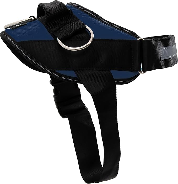 ShawnCo Essential Dog Harness, No-Pull Pet Vest with 3 Leash Clips, No Choke, Reflective, Adjustable and Padded, for Easy Walking and Training for Small, Medium and Large Dogs (Pacific Blue, L)