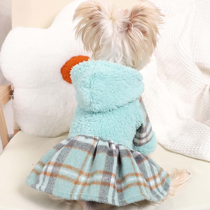 Dog Hoodie Sweater Dog Winter Clothes for Small Dogs Boy Girl Pet Hoodies for Dogs Cold Weather Coats Fall Puppy Sweatshirt Chihuahua Yorkie Cat Sweater Costumes, Small, Green