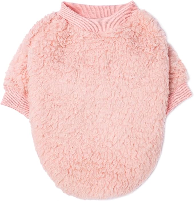 Dog Sweaters Clothes Coat for Small Dogs Boy or Girl Cat Puppy Coat Sweatshirts Soft Warm Fluffy Winter Jacket Apparels (Angel Pink,Lavender,Pink, Large)