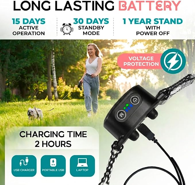 generic Bark Collar for Small/Medium Dogs, No Shock Anti Bark Collar, Rechargeable (Anthracite,1 Pack)