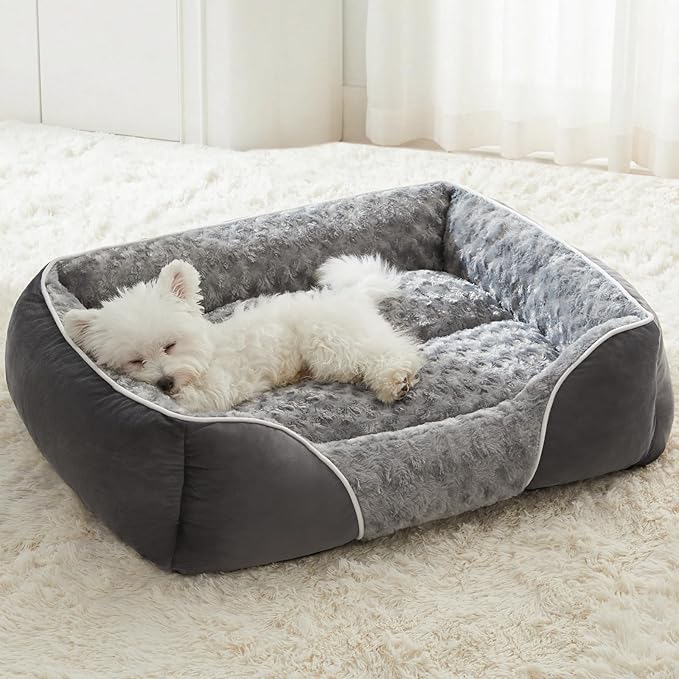 RRPETHOME Dog Beds Medium Sized Dog,Washable Rectangle Dog Bed for Medium Dogs,Orthopedic Pet Sofa Bed, Dog Couch Bed with Anti-Slip Bottom