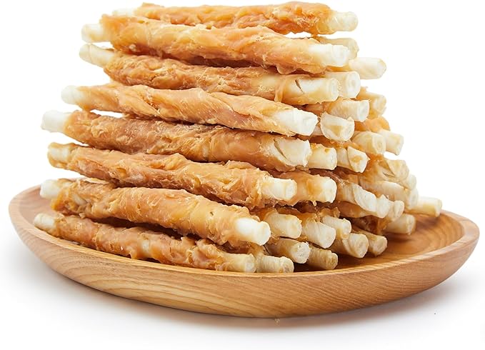 Jungle Calling Chicken Wrapped Rawhide Sticks Dog Treats, High-Protein, Grain-Free, Digestible Dog Chews for Small, Medium & Large Dogs, 21.2 oz