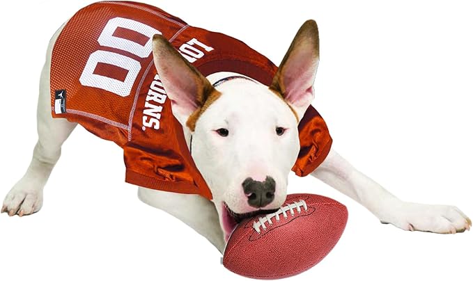 NCAA College Texas Longhorns Mesh Jersey for Dogs & Cats, X-Large. Licensed Big Dog Jersey with Your Favorite Football/Basketball College Team