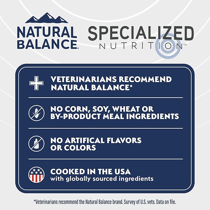 Natural Balance Specialized Nutrition Dry Dog Food with Salmon and Oatmeal for Dogs, Sensitive Skin & Stomach Dog Food, Natural Ingredients with Added Vitamins & Minerals - 3.5 lbs