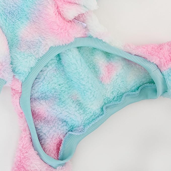 XPUDAC Dog Sweater, Dog Winter Clothes for Small Medium Dogs Girl Boy Fleece Doggy Pajamas for Winter Christmas, Tie-Dye03, X-Small