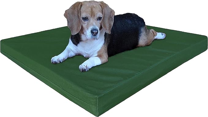 Dogbed4less Orthopedic Gel Infused Memory Foam Dog Bed, Waterproof Liner with Durable Canvas Cover, 37X27X4 Inch