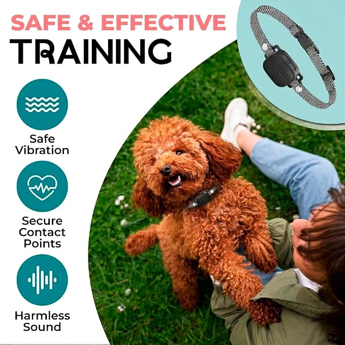 generic Bark Collar for Small/Medium Dogs, No Shock Anti Bark Collar, Rechargeable (Anthracite,1 Pack)