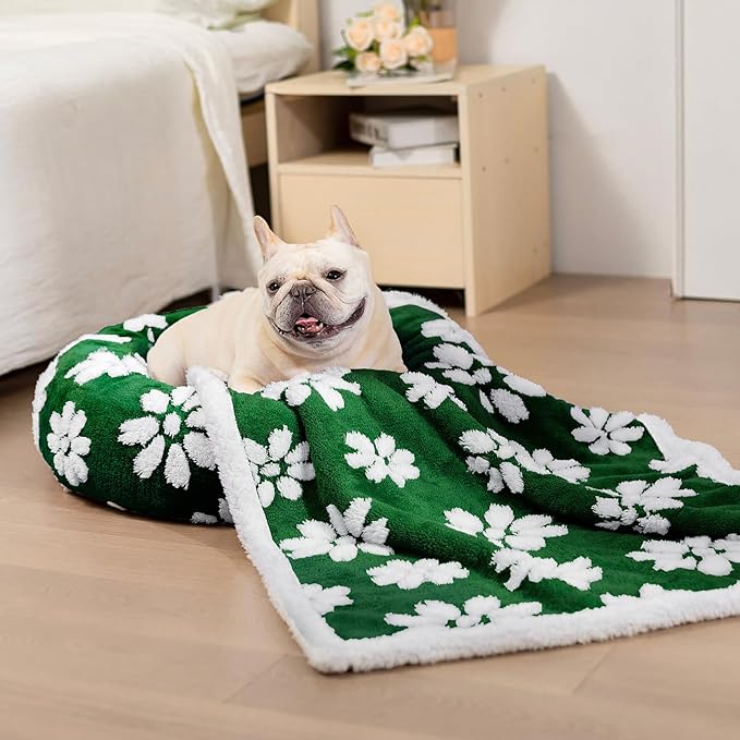 Yaning Donut Dog Beds for Small Dogs, Calming Round Cat Beds for Indoor Cats, Cute 3D Textured Flower Pet Bed with Removable Washable Cover and Anti-Slip Bottom（Green，20"）