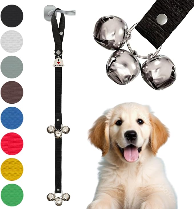 Caldwell's Pet Supply Co. Dog Potty Bells, Dog Door Bell, Bells to Go Outside, Potty Training Bell, Dogs Doorbell, Dogs Potty Doorbell, Ring to Go Pee, All Breed Puppy Training Tool