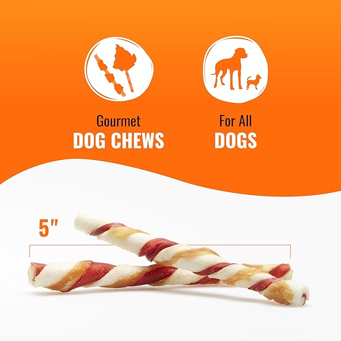 Good'n'Fun Triple Flavored Rawhide Twists For Dogs, 35 Count